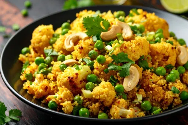Quinoa na kari s květákem